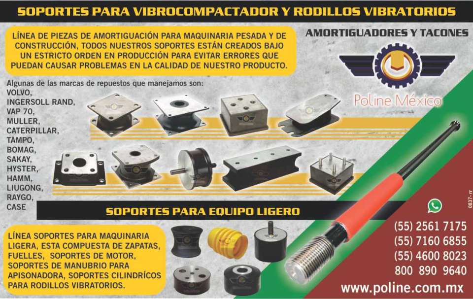 Fabricantes de piezas industriales en elastomeros, soportes, tacones y acoplamientos de hule para maquinaria pesada y ligera Fabricantes de piezas industriales en elastomeros, soportes, tacones y acoplamientos de hule para maquinaria pesada y ligera