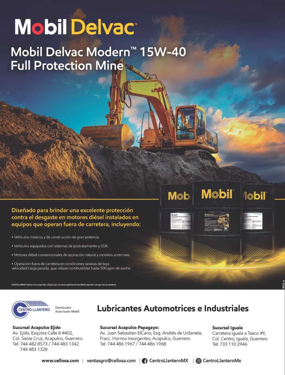 LUBRICANTS Mobil Delvac Modern 15W-40 Full Protection Mine. Designed to provide excellent protection against wear in diesel engines installed in equipment that operates off-highway. LUBRICANTS Mobil Delvac Modern 15W-40 Full Protection Mine. Designed to provide excellent protection against wear in diesel engines installed in equipment that operates off-highway.